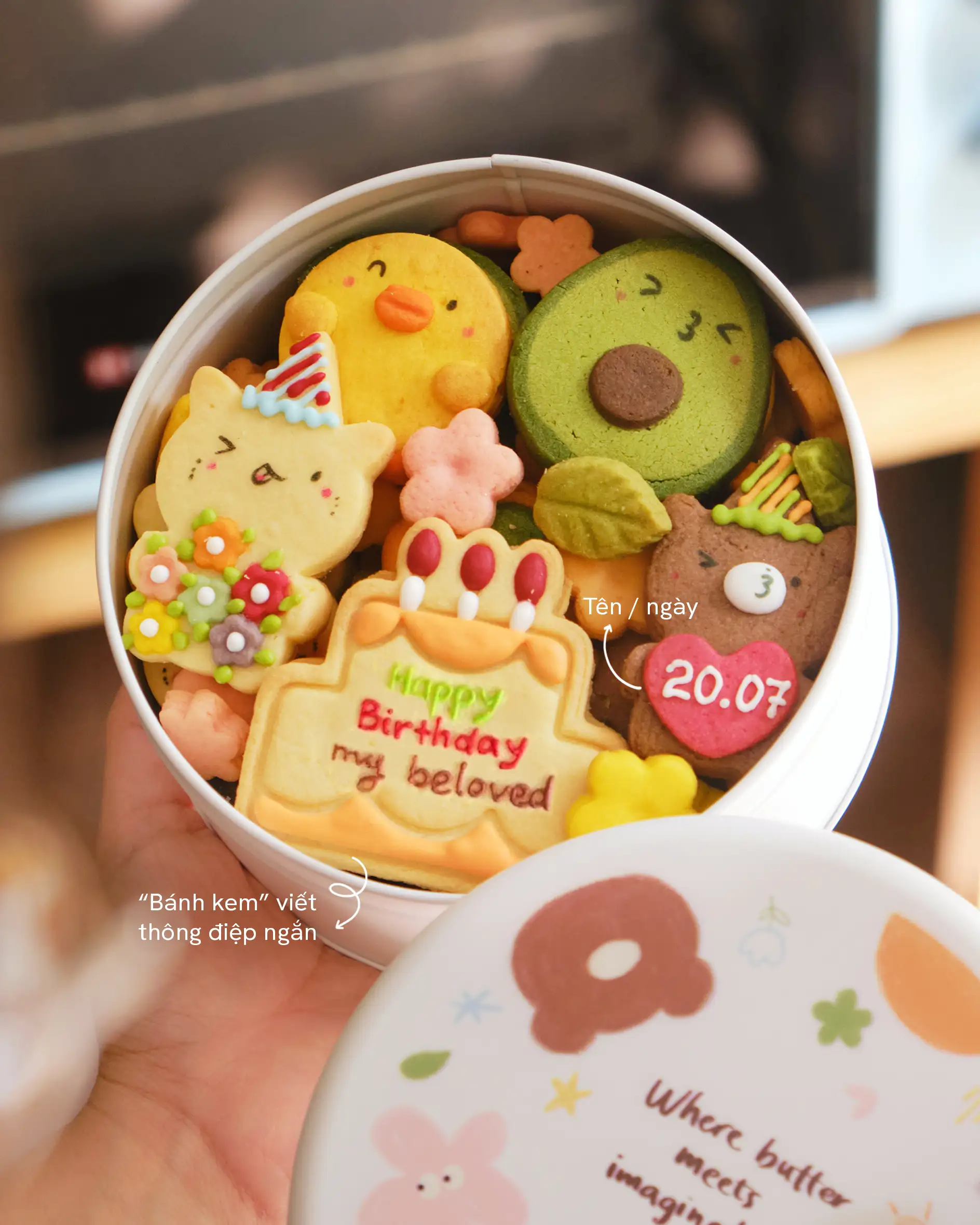 Hộp bánh Buttery Sinh nhật - Size S