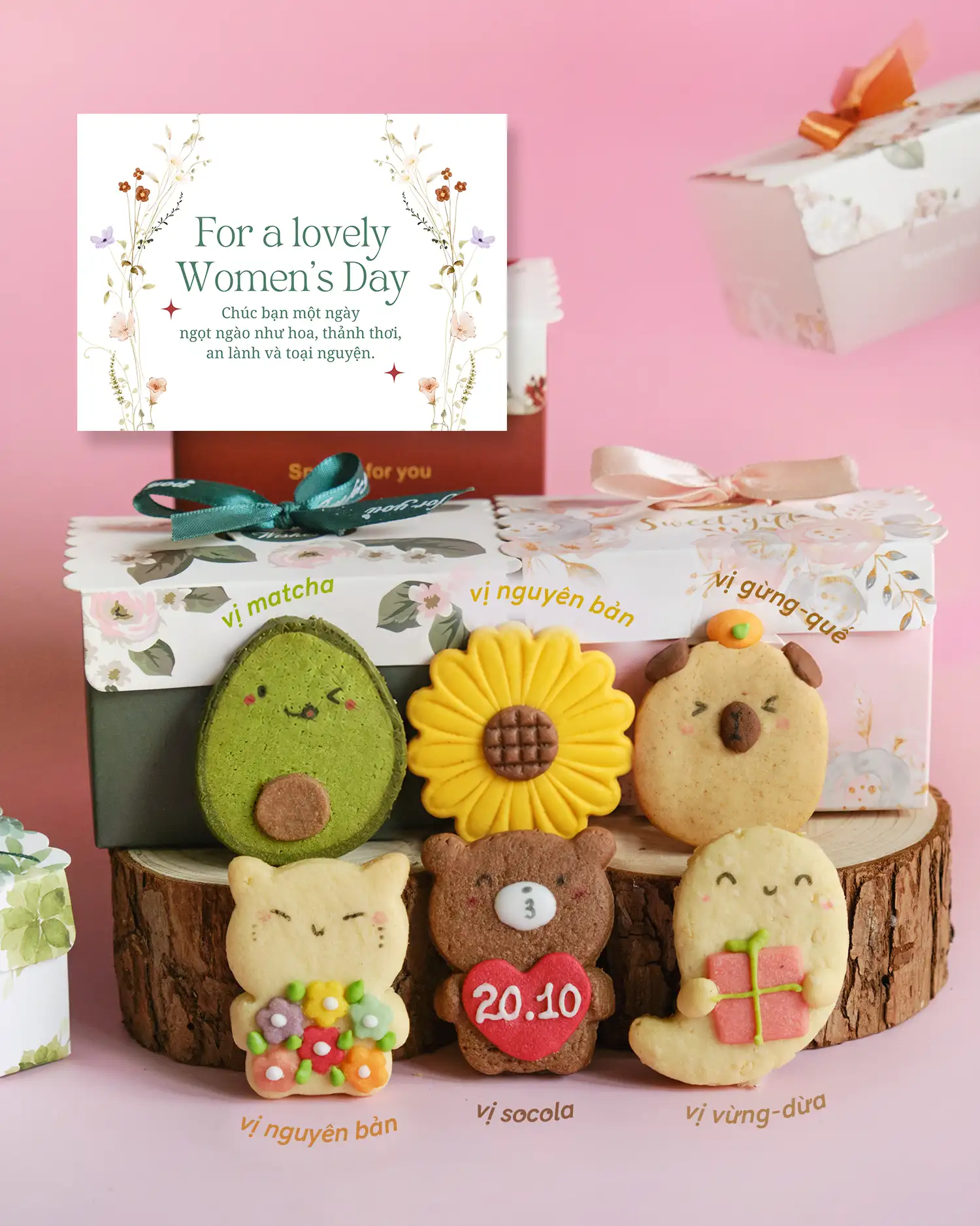 Set bánh Daisy - Happy Women's Day