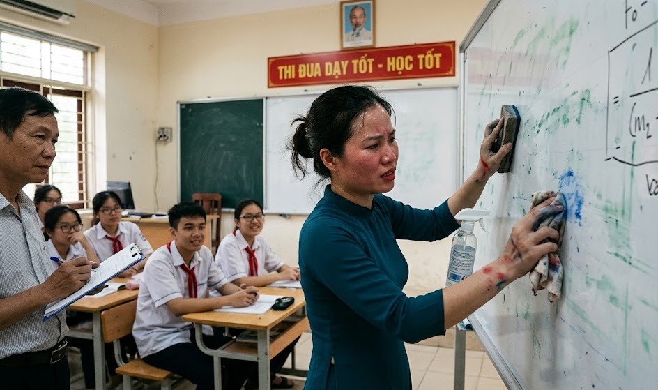 Bảng fooc trắng kém chất lượng - cực kỳ khó xoá