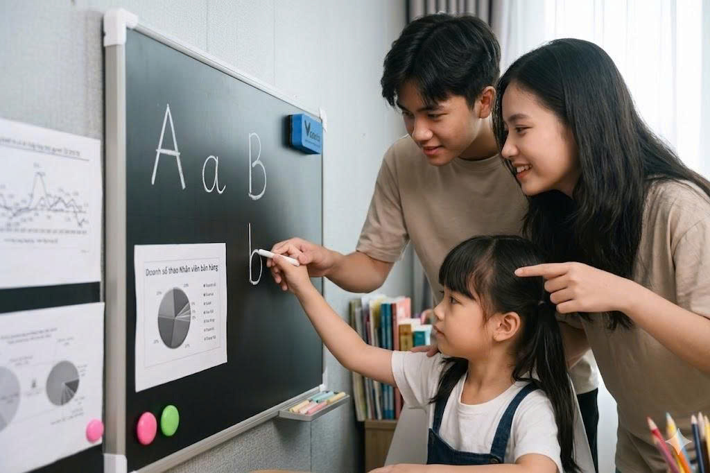 Bảng Từ Đen Viết Phấn Cỡ Nhỏ Treo Tường Vadoto NanoTech