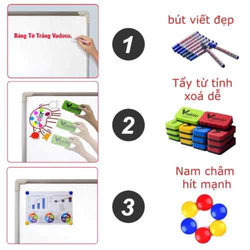 Bảng Từ Trắng Di Động Chân Đẩy Vadoto EcoTech