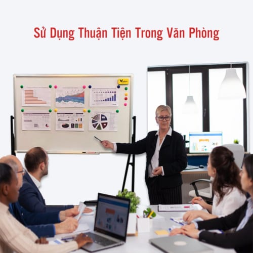 Bảng Từ Trắng Chân Đẩy Gấp Xếp Gọn Vadoto Dynamic