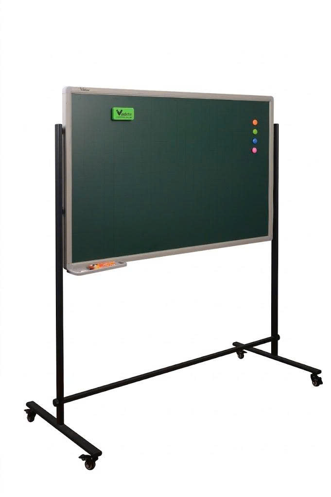 Bảng Từ Xanh Di Động Thay Đổi Chiều Cao Chân Thép Oval Vadoto NanoTech