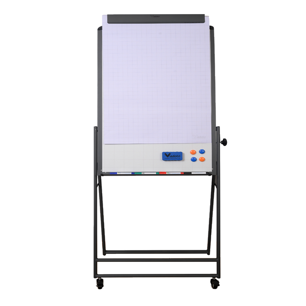 Bảng Flipchart Kẹp Giấy - Chân Oval Gấp Gọn - Bảng Đào Tạo Chuyên Nghiệp Vadoto