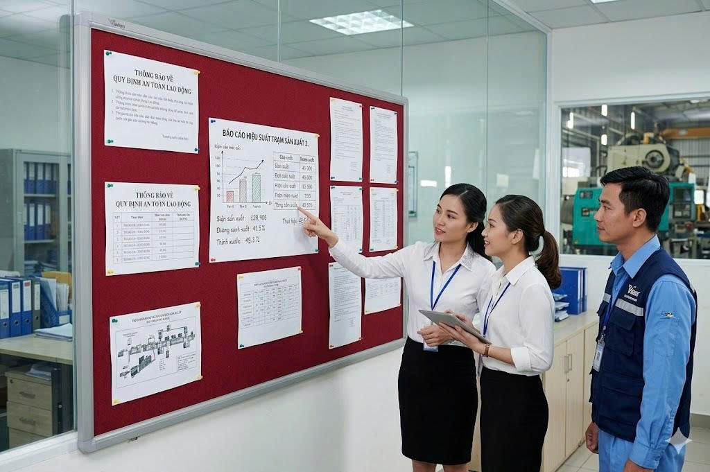 Bảng Ghim Thông Báo Vải Nỉ Đỏ Đô T6011 Cao Cấp Cỡ Lớn VADOTO