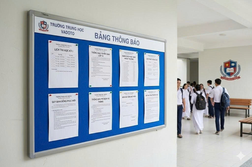 Bảng Ghim Treo Tường Cao Cấp Màu Xanh Dương Vải Nỉ T6008 Cỡ Lớn VADOTO