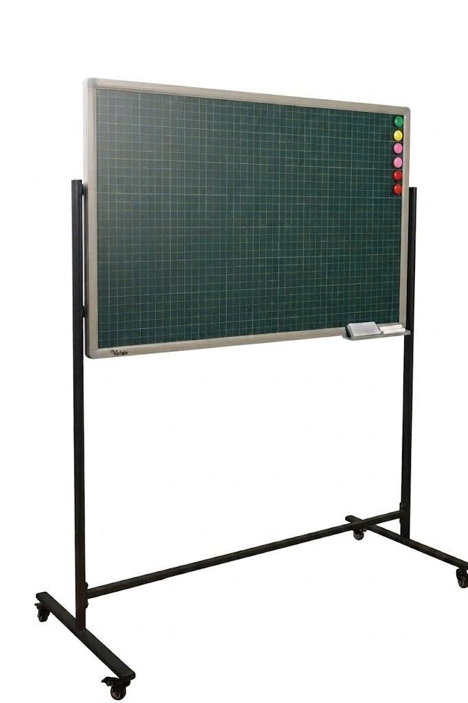 Bảng Từ Xanh Kẻ Ô Ly Di Động Chân Thép Oval Cao Cấp VADOTO NanoTech