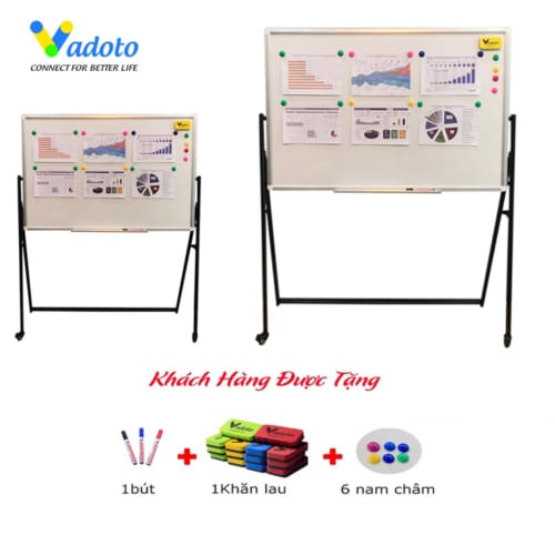 Bảng Từ Trắng Chân Đẩy Gấp Xếp Gọn Vadoto Dynamic
