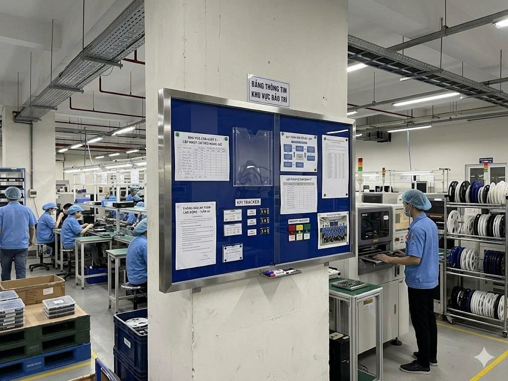 Bảng Thông Tin Treo Tường Khung Inox