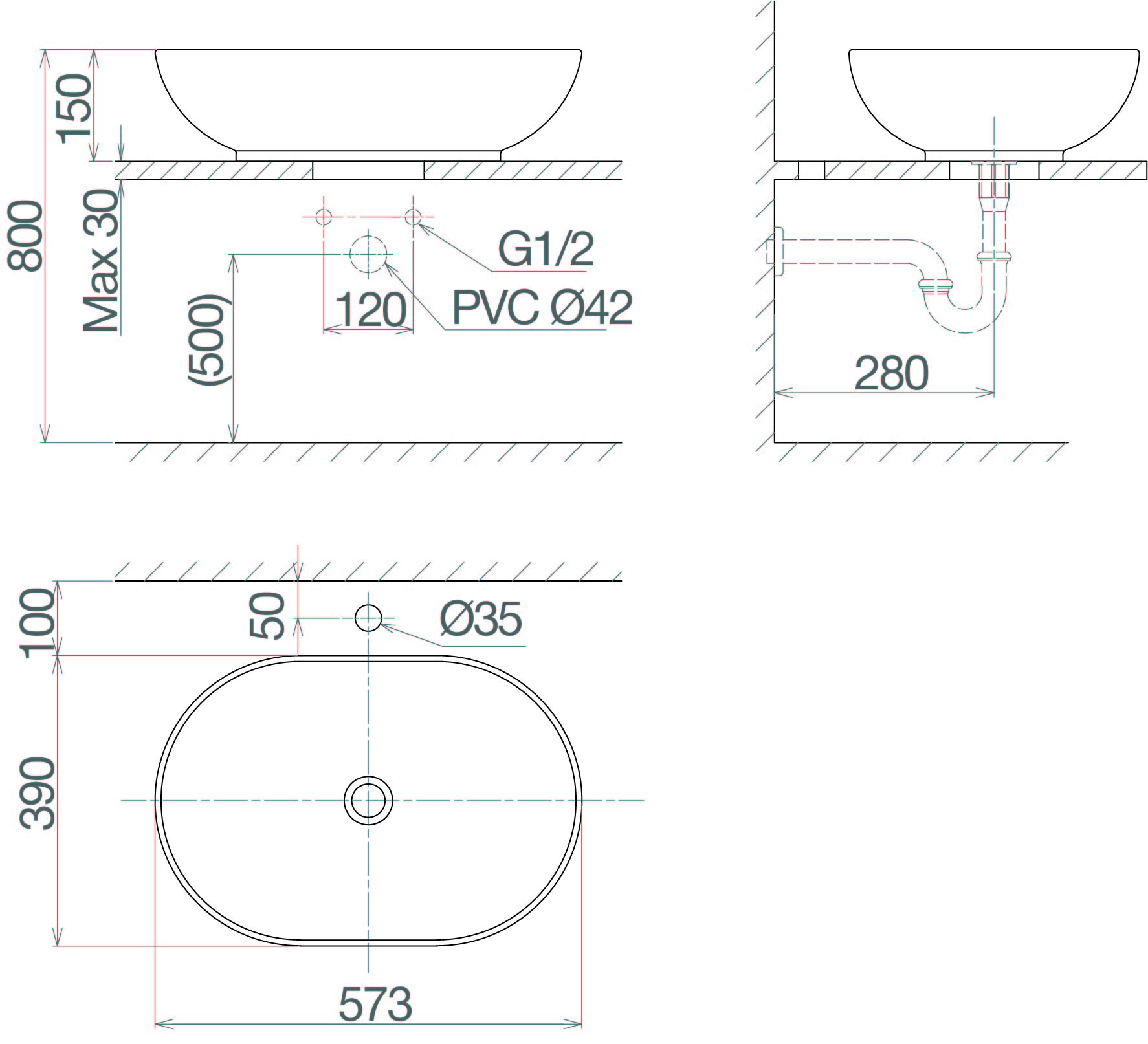 Chậu dương bàn CD15