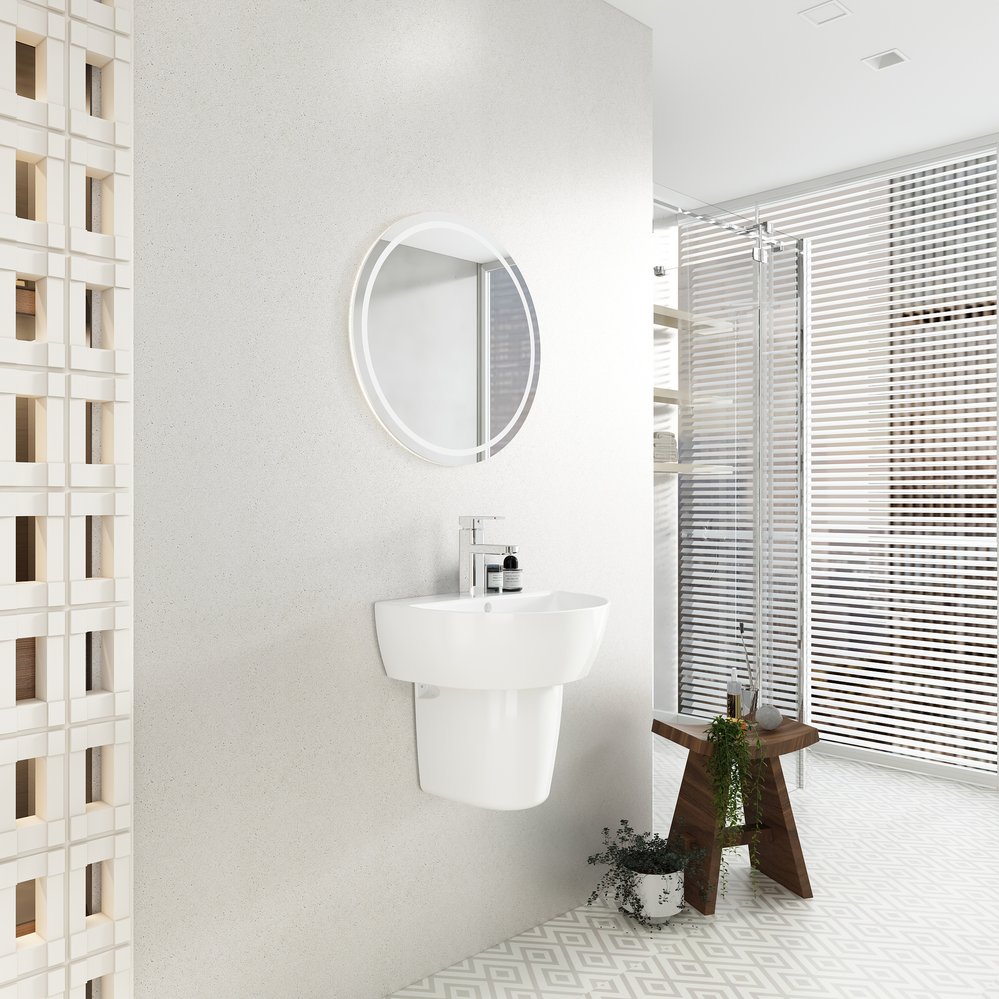 Chậu chân treo tường V37