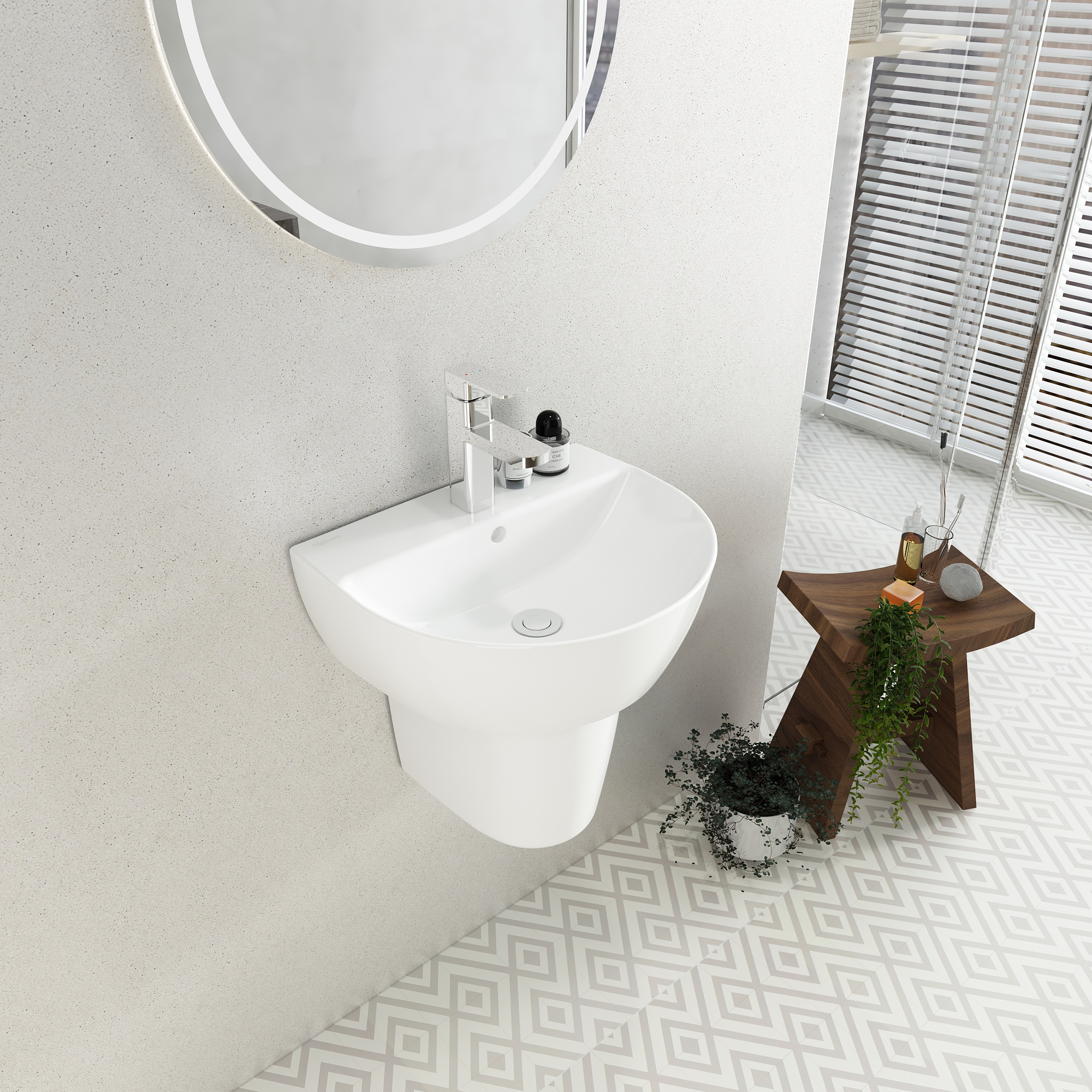 Chậu chân treo tường V37