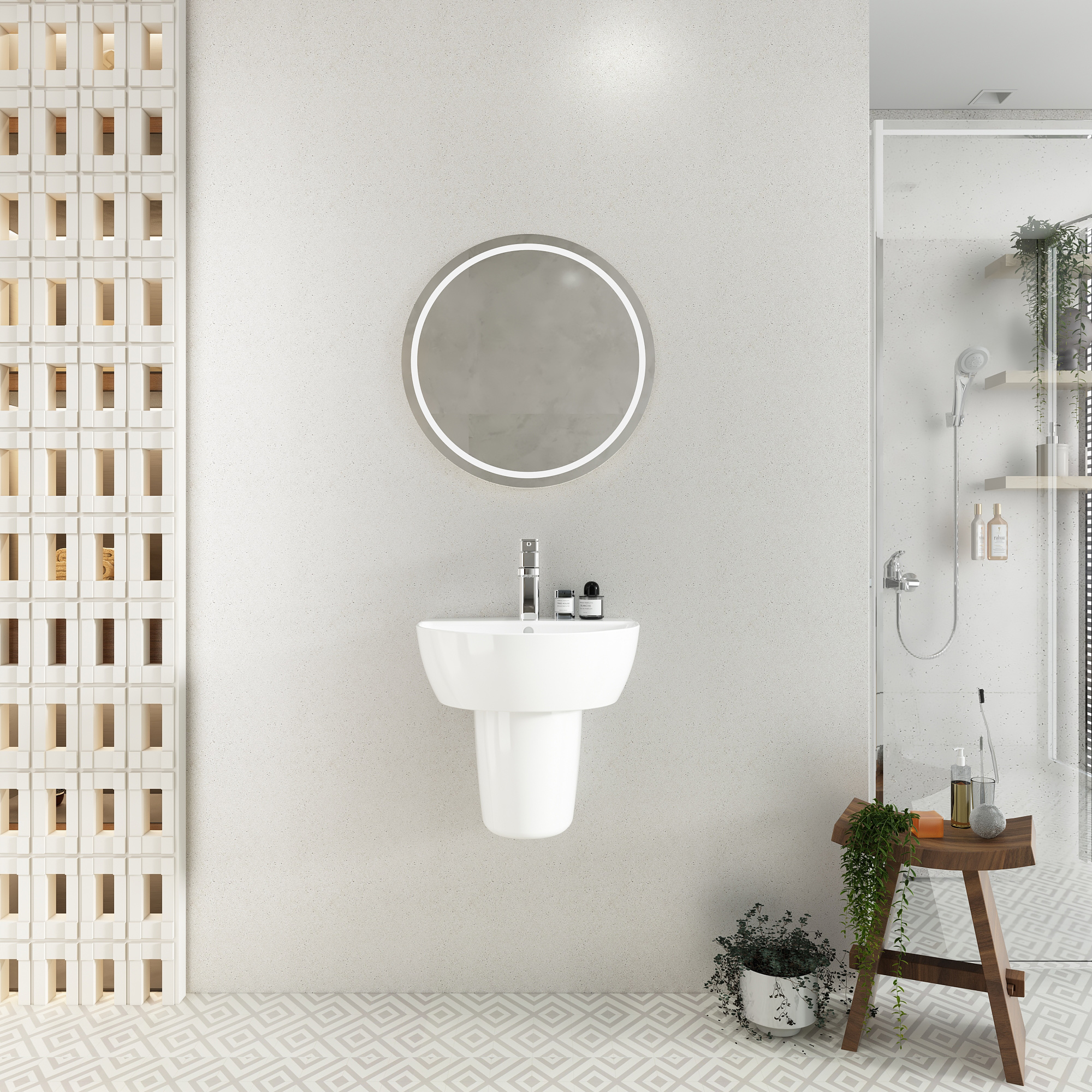 Chậu chân treo tường V37