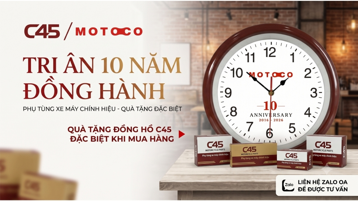 Banner tri ân 10 năm Motoco C45