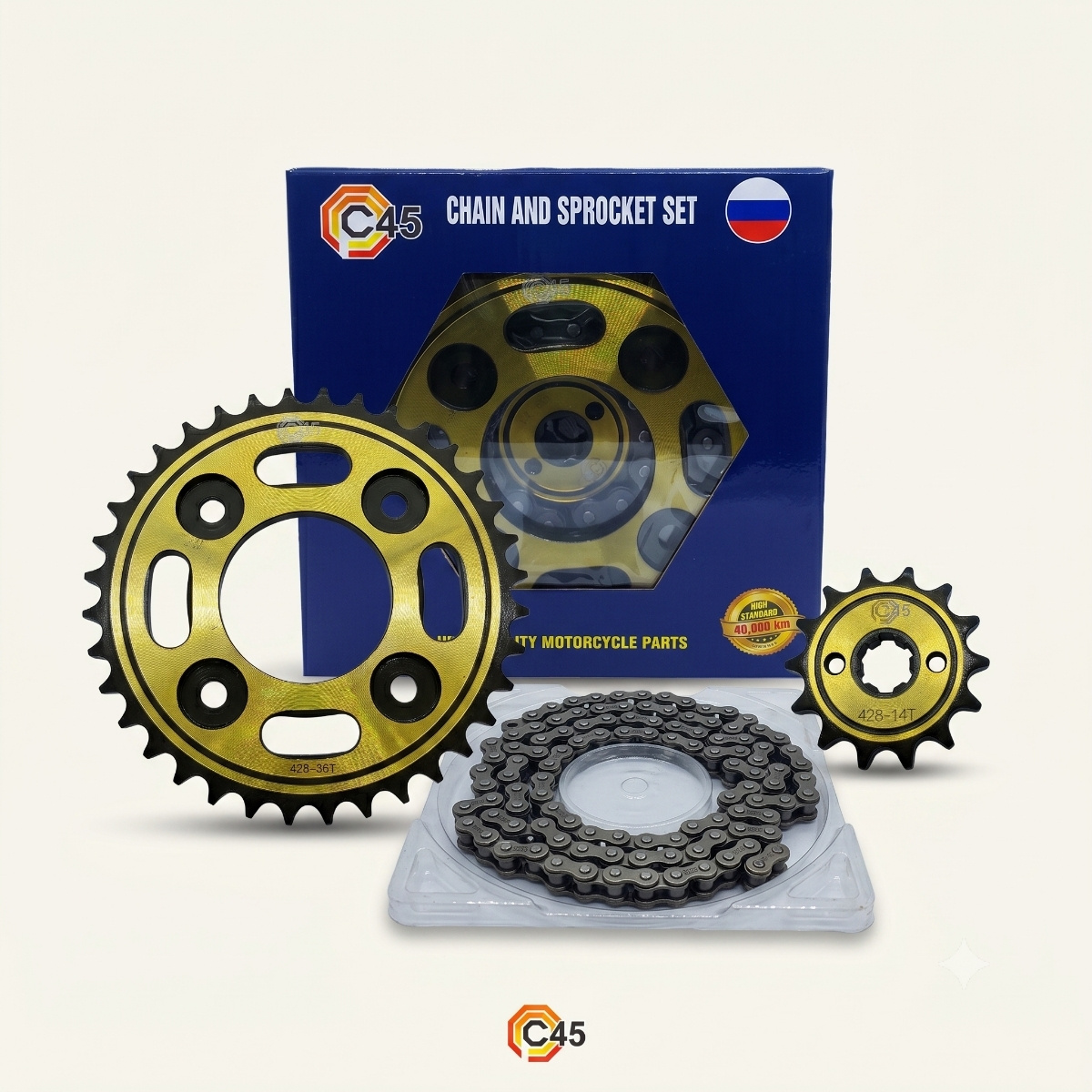 Bộ nhông xích C45 cho Honda Wave Alpha, Wave RS, Future FI, Future Neo – C45 Rs 36-14-108