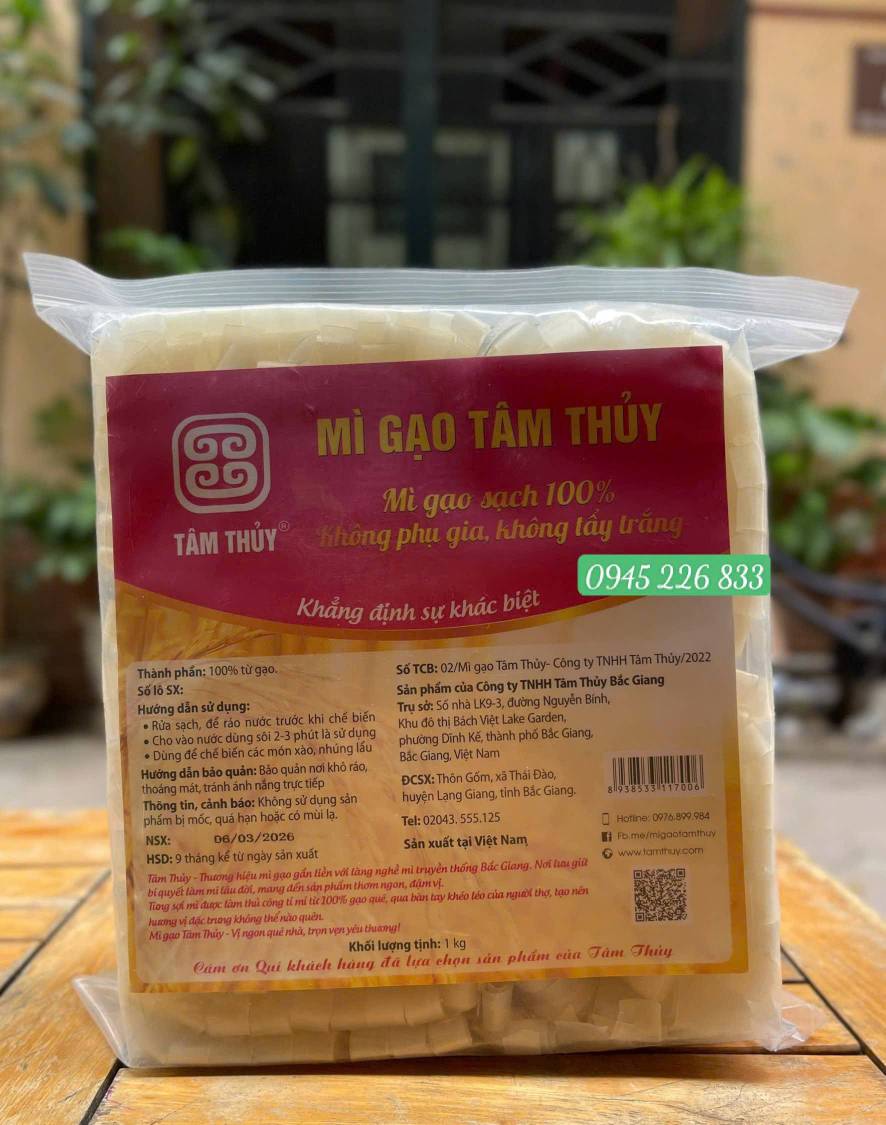 Mỳ gạo Tâm Thủy 1kg sợi nhỏ