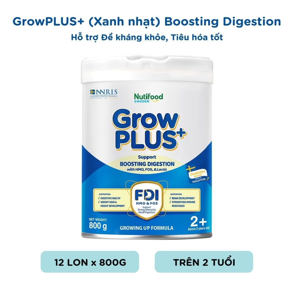 Sữa Growplus Xanh Nhạt 2+(trên 2 tuổi) 800g - Sữa Bột
