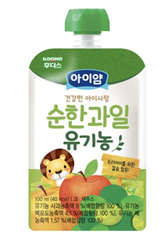 Nước ép trái cây Ildong vị Táo,lê,nho 7m+