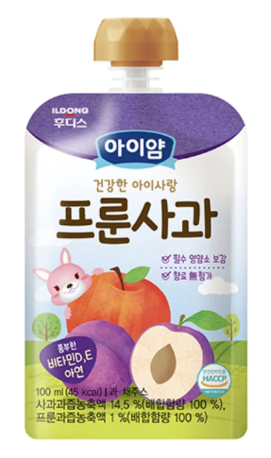 Nước ép trái cây Ildong vị Táo, mận 7m+