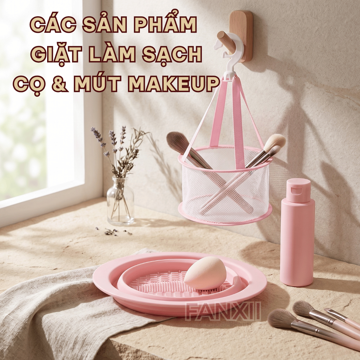 Dụng Cụ Giặt Rửa Làm Sạch Cọ Mút Trang Điểm