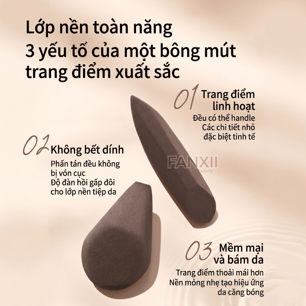 Mút Hình Bút và Trứng Dẹt - Mút Trứng Makeup Nền