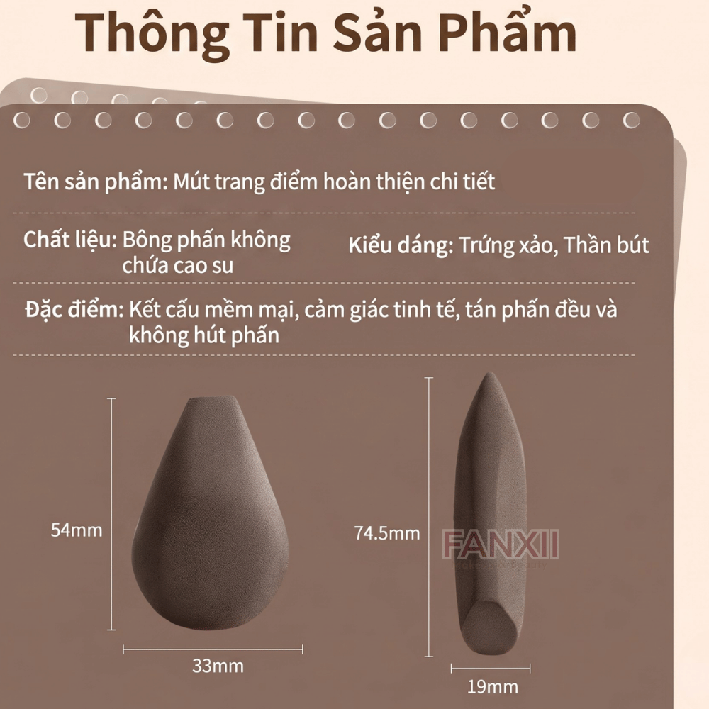 Mút Hình Bút và Trứng Dẹt - Mút Trứng Makeup Nền