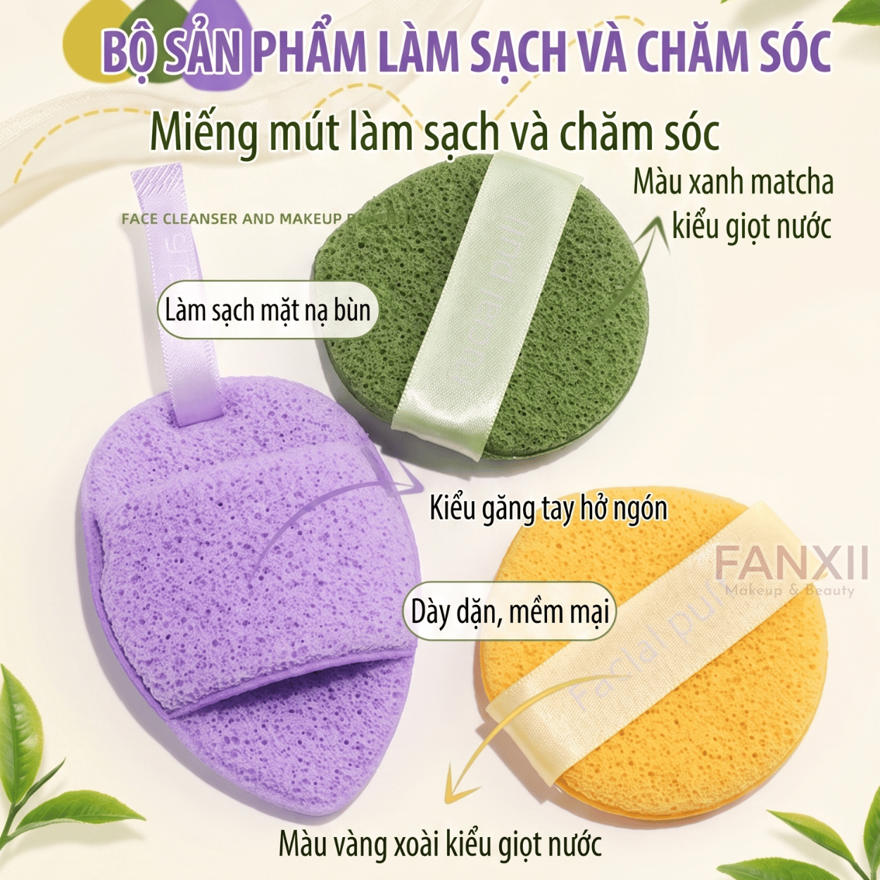 Bọt Biển Mút Rửa Mặt
