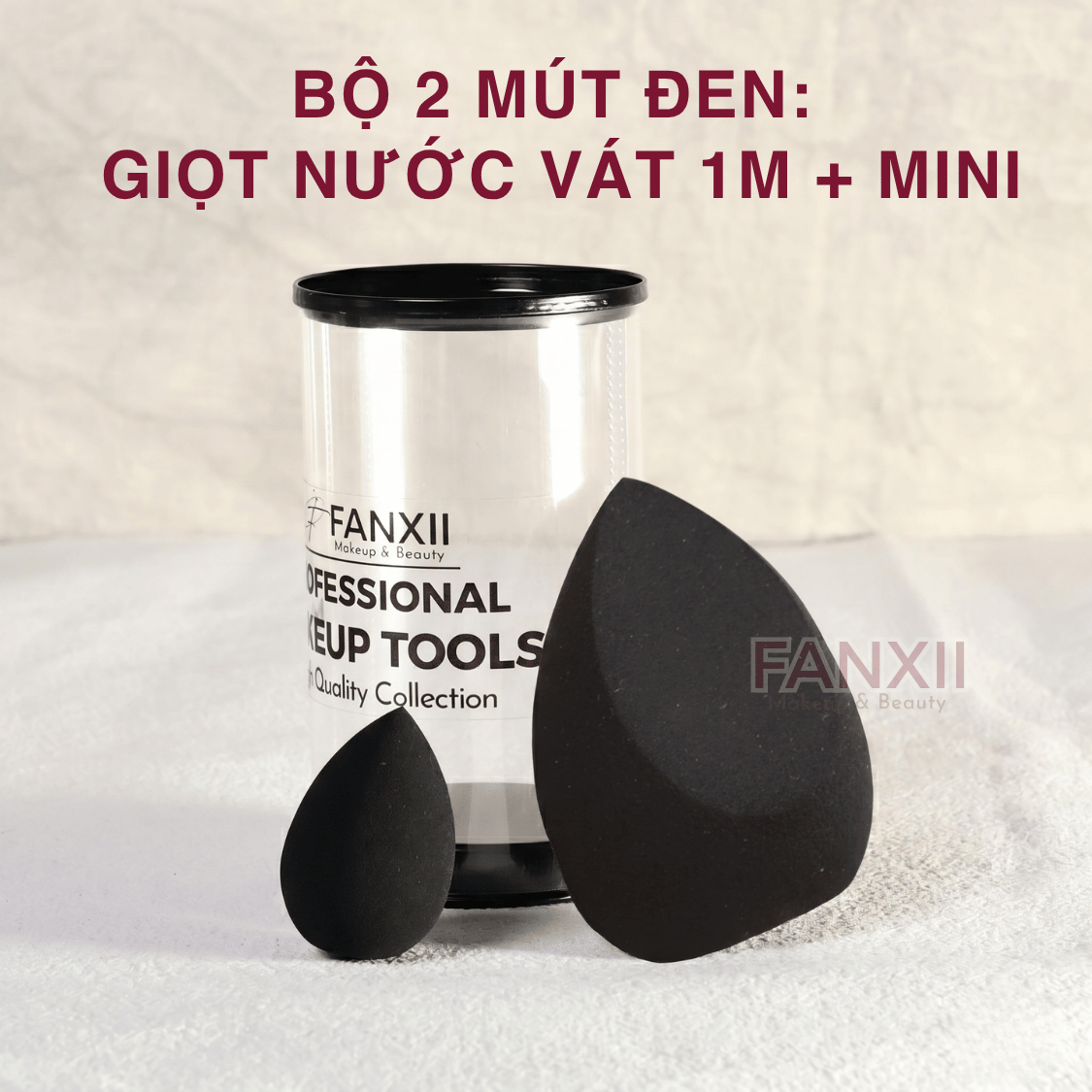 ĐEN: GIỌT NƯỚC + MINI : Bộ Mút Trứng