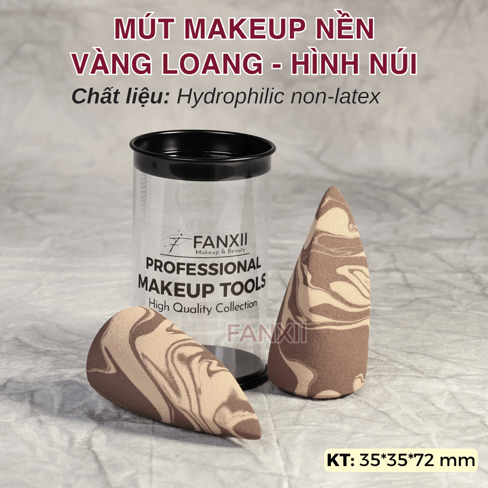 Mút Hình Núi - Mút Trứng Vát Nhọn Đầu Makeup Nền
