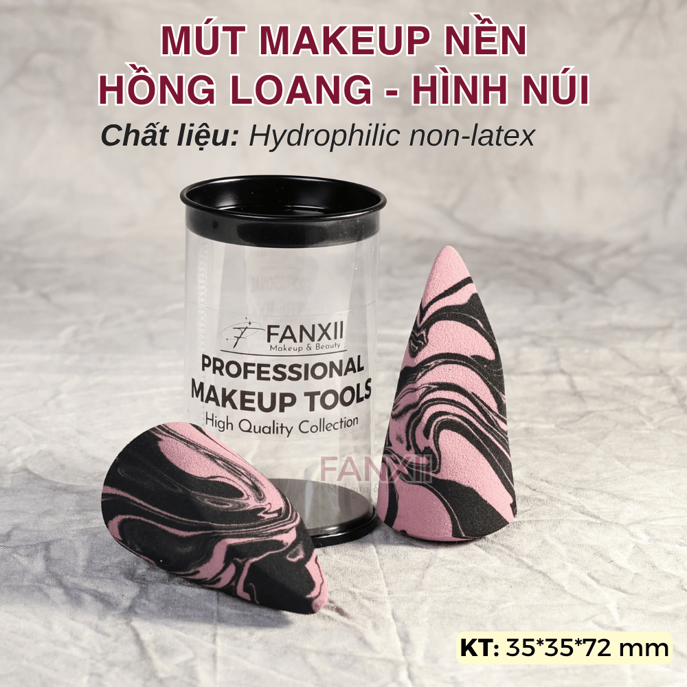 Mút Hình Núi - Mút Trứng Vát Nhọn Đầu Makeup Nền
