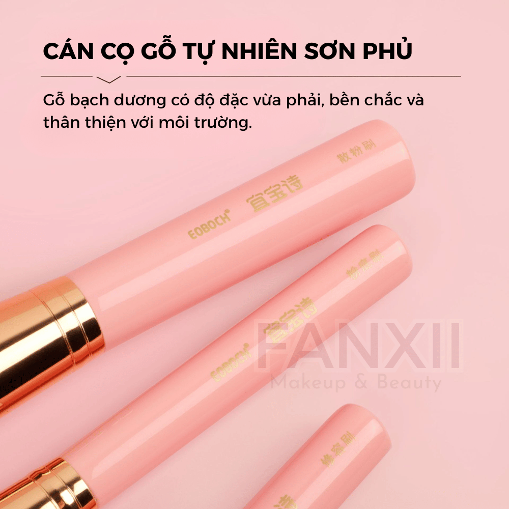 HỒNG PASTEL - Bộ 8 Cọ trang điểm
