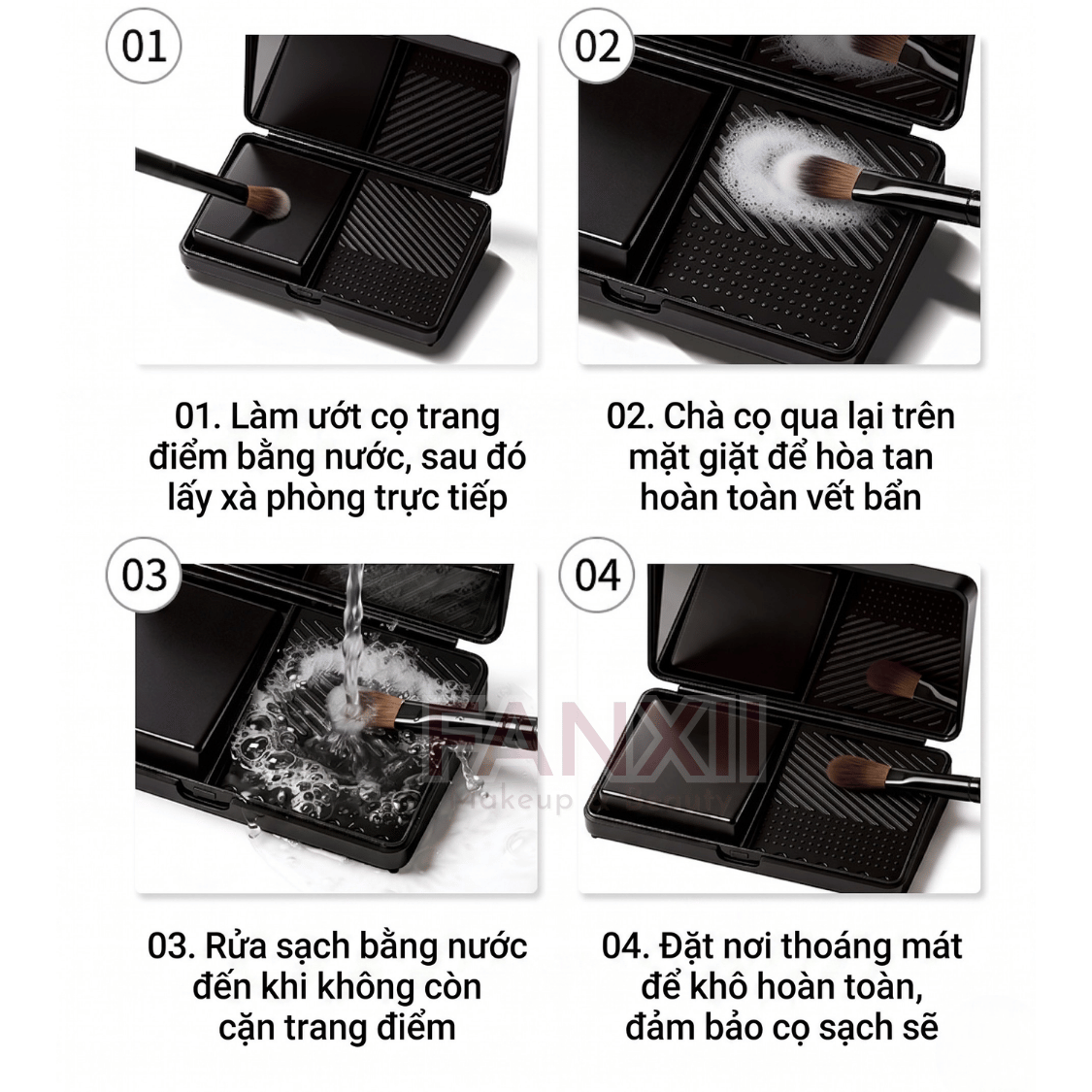 Hộp Vệ Sinh Cọ Mút 2in1 (Có chậu giặt và xà bông)