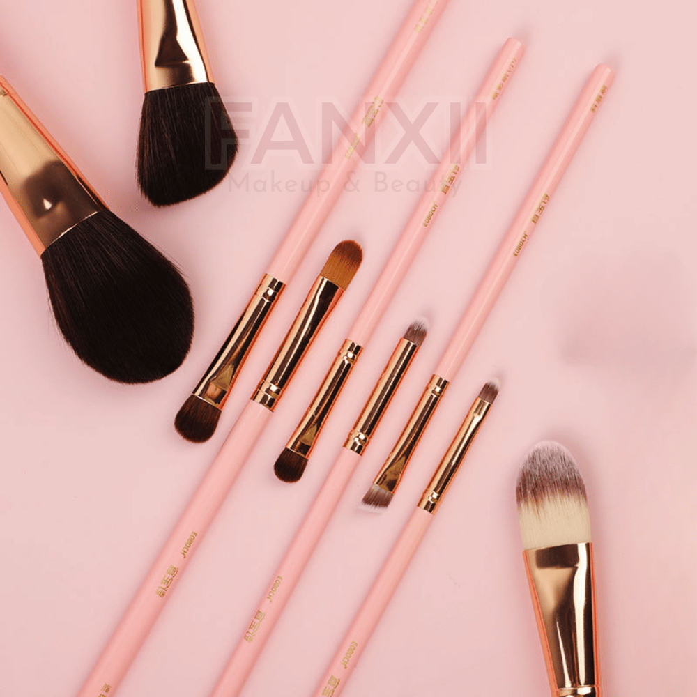 HỒNG PASTEL - Bộ 8 Cọ trang điểm