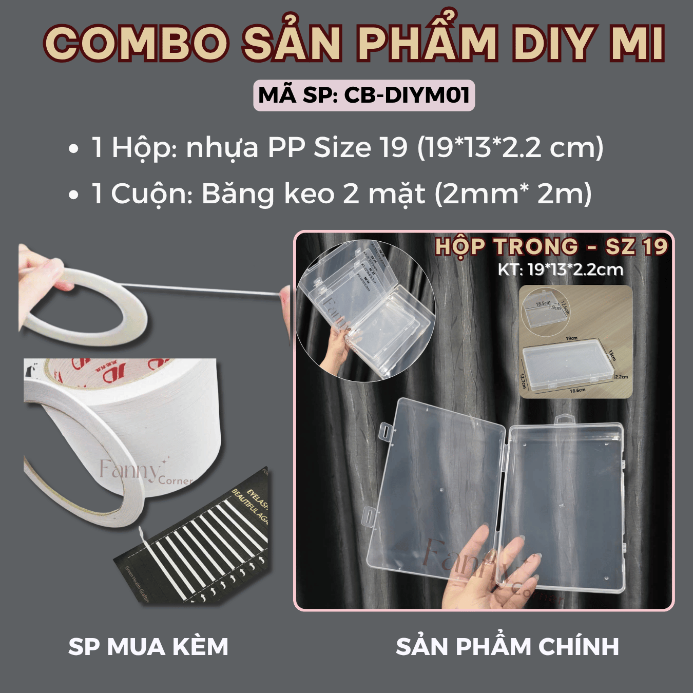 Combo DIY Mi: 1 H.sz 19 + 1 C.Bk 2 Mặt (2mm)