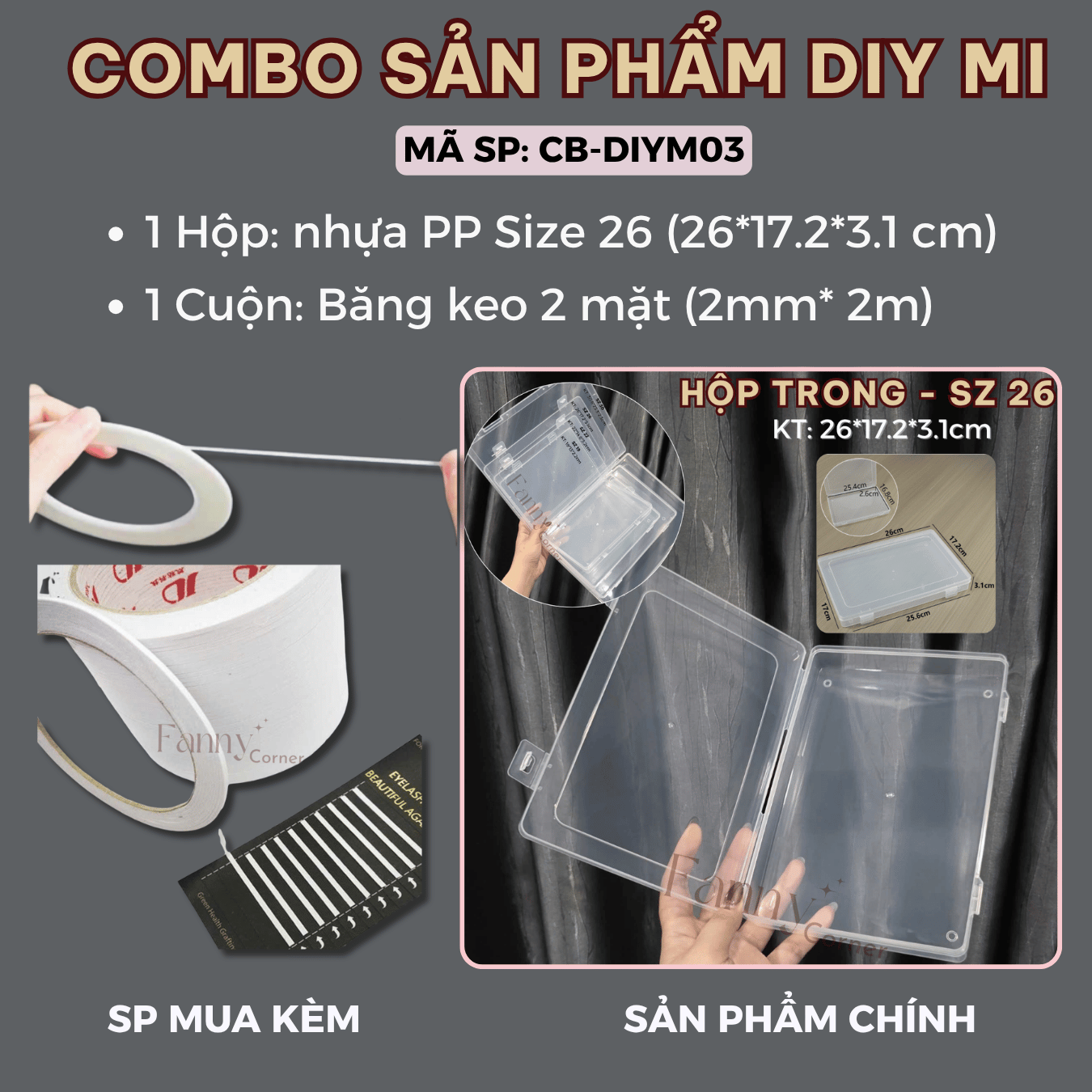 Combo DIY Mi: 1 H.sz 26 + 1 C.Bk 2 Mặt (2mm)