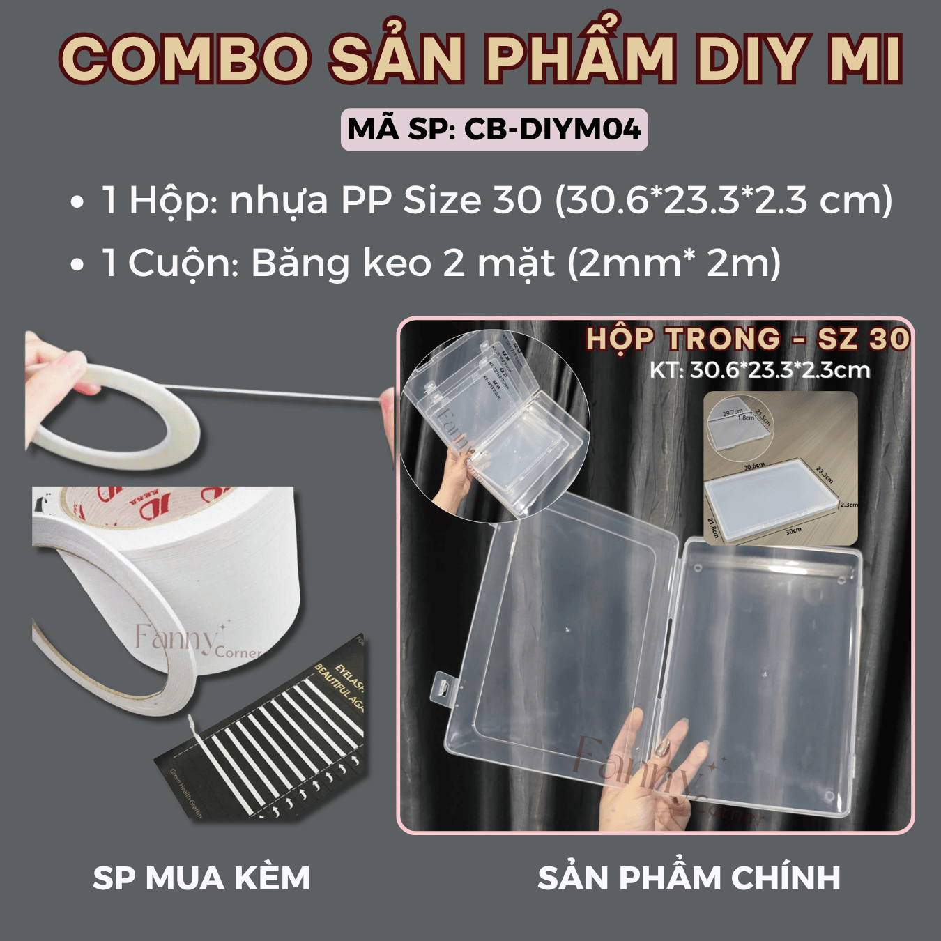 Combo DIY Mi: 1 H.sz 30 + 1 C.Bk 2 Mặt (2mm)