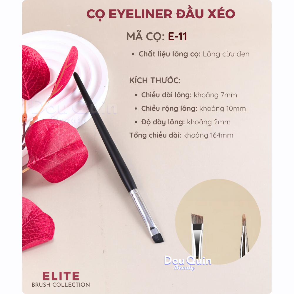 ELITE - Cọ Makeup Cán Gỗ Cao Cấp