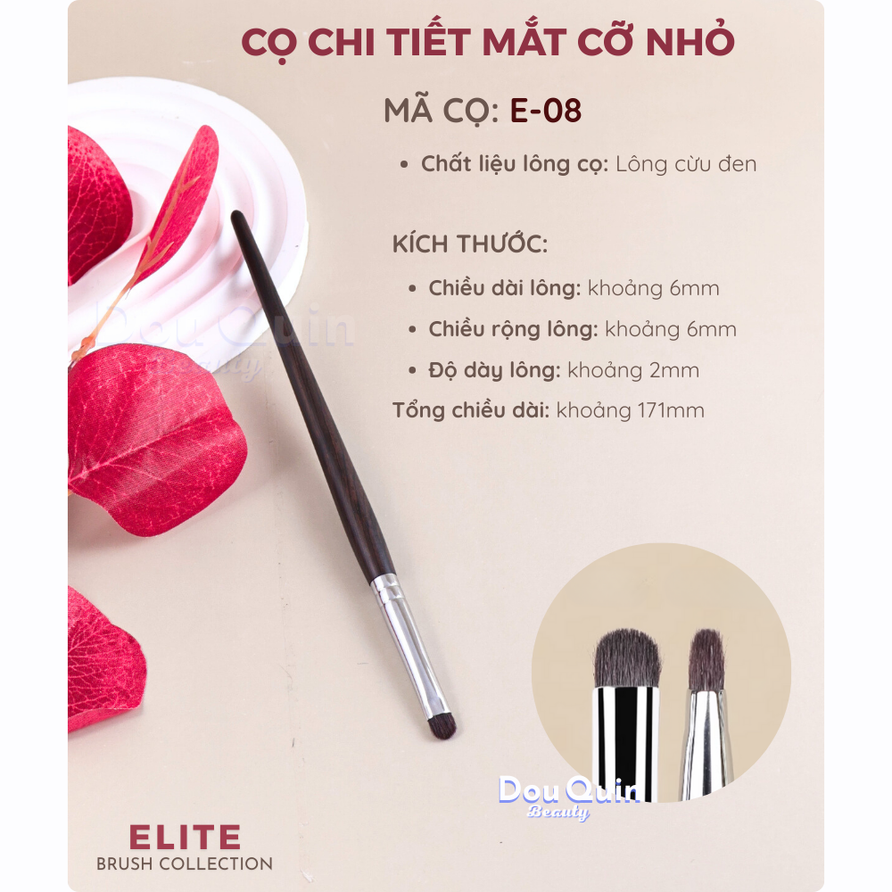 ELITE - Cọ Makeup Cán Gỗ Cao Cấp