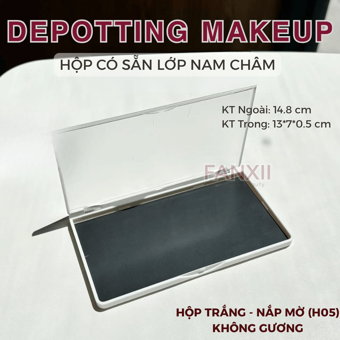 Hộp DIY Phấn Mắt Depotting Makeup Có Nam Châm Có Gương - Nhiều Kích Thước