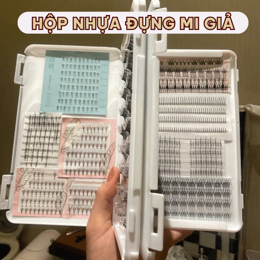 Hộp Nhựa Đựng Mi Giả DIY