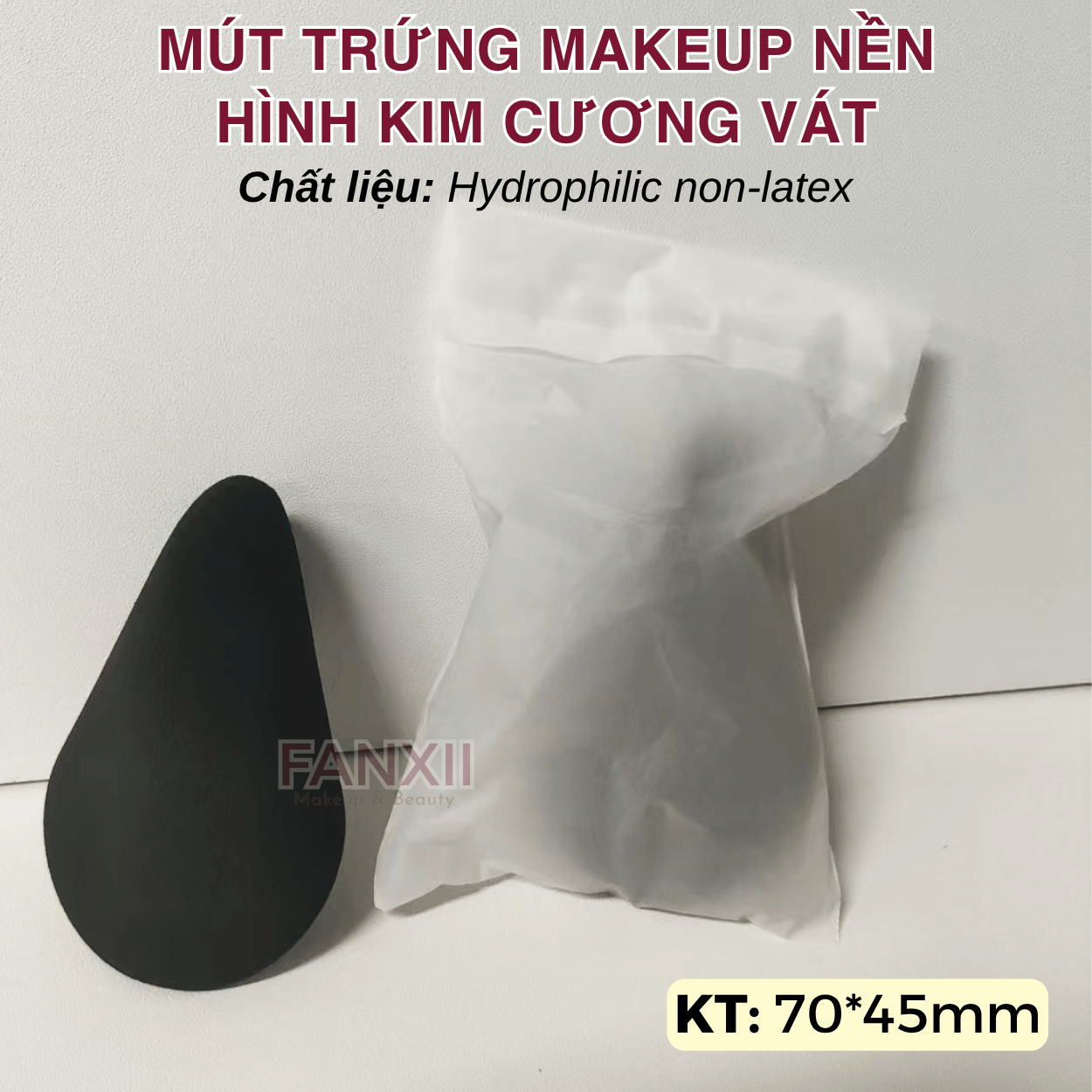 Mút Hình Kim Cương - Mút Trứng Hình Quạt Makeup Nền