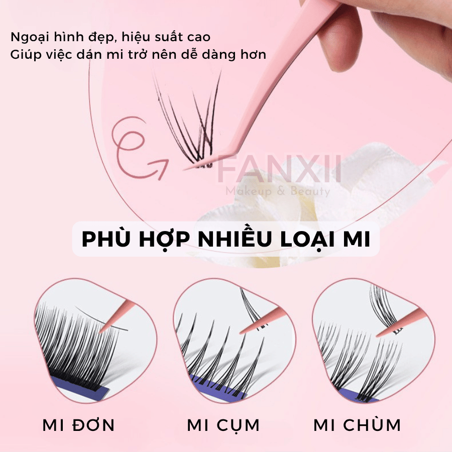 Nhíp gắn mi phủ Nano chống dính keo