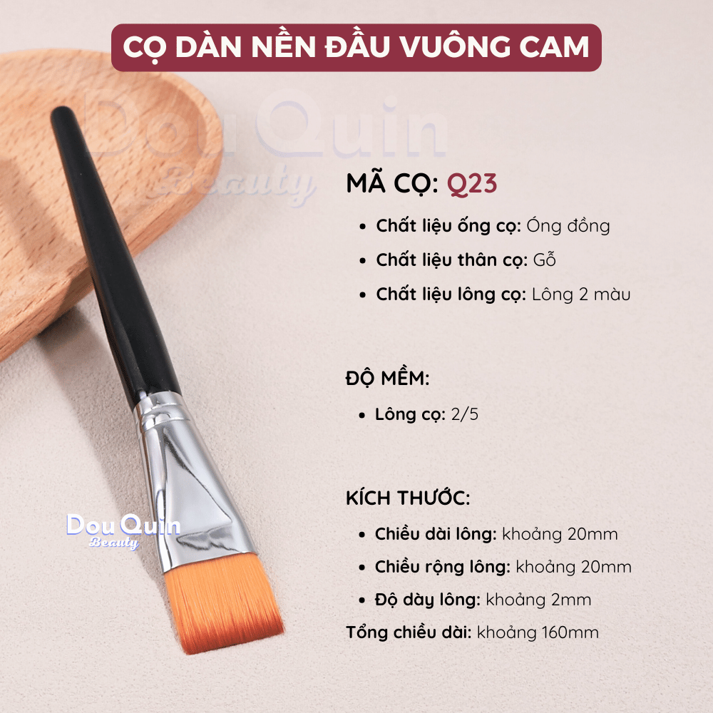 Tawny - Cọ Đầu Dẹt Vát Hình Oval Dàn Trải Tán Kem Nền