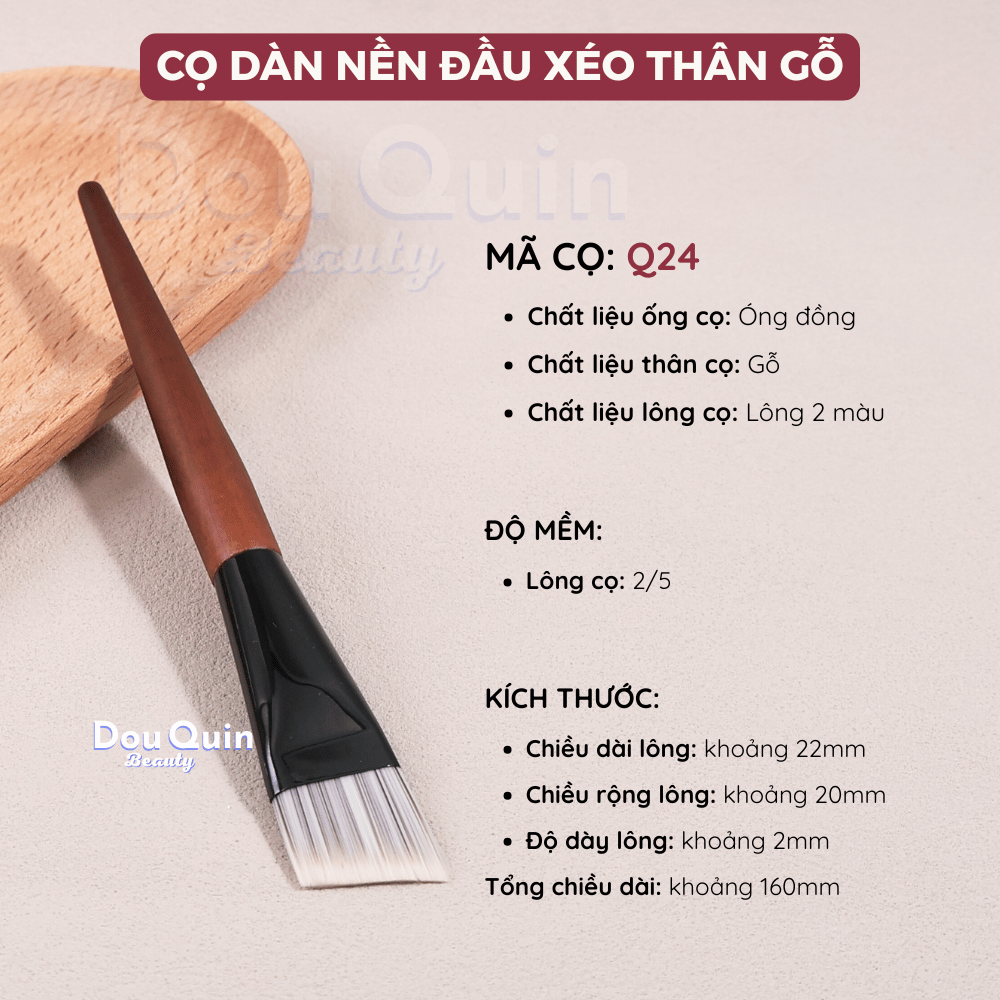 Tawny - Cọ Đầu Dẹt Vát Hình Oval Dàn Trải Tán Kem Nền
