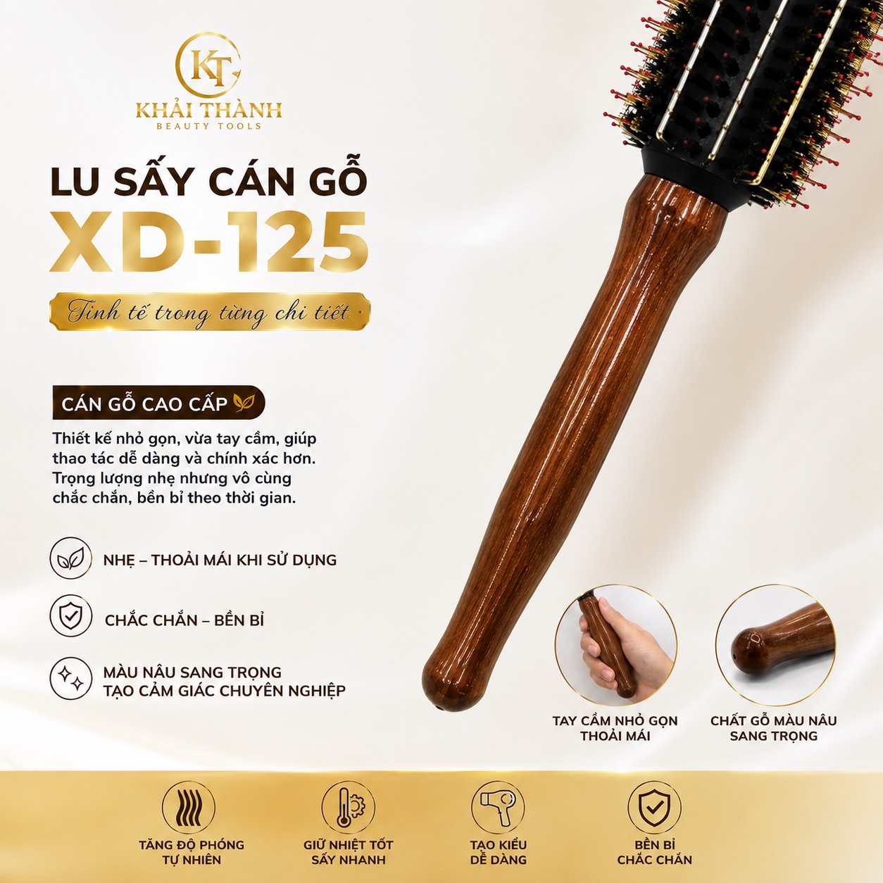Lu Sấy Cán Gỗ XD-125