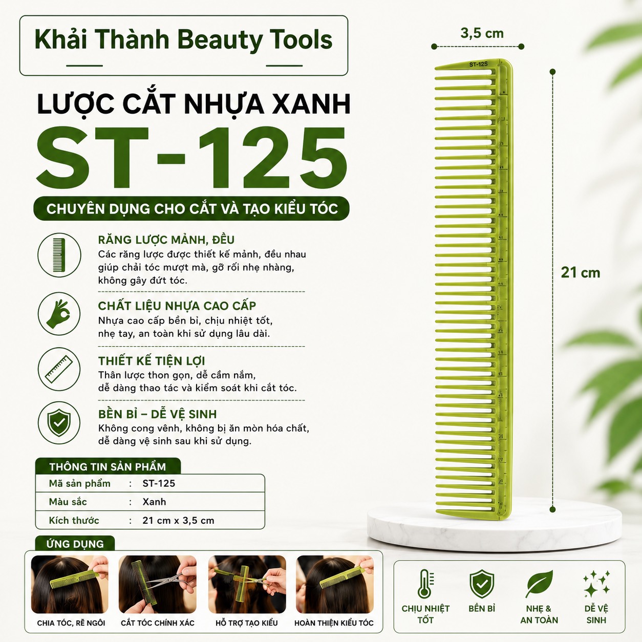 Lược Cắt Xanh TS-125 (XD-97)