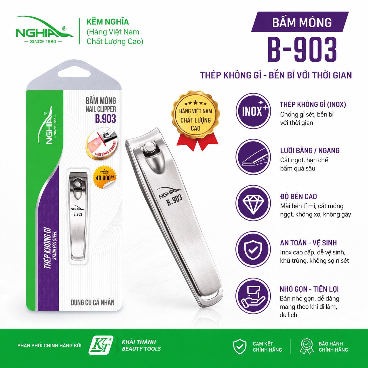 Bấm Móng Nhỏ Vỉ Giấy B-903