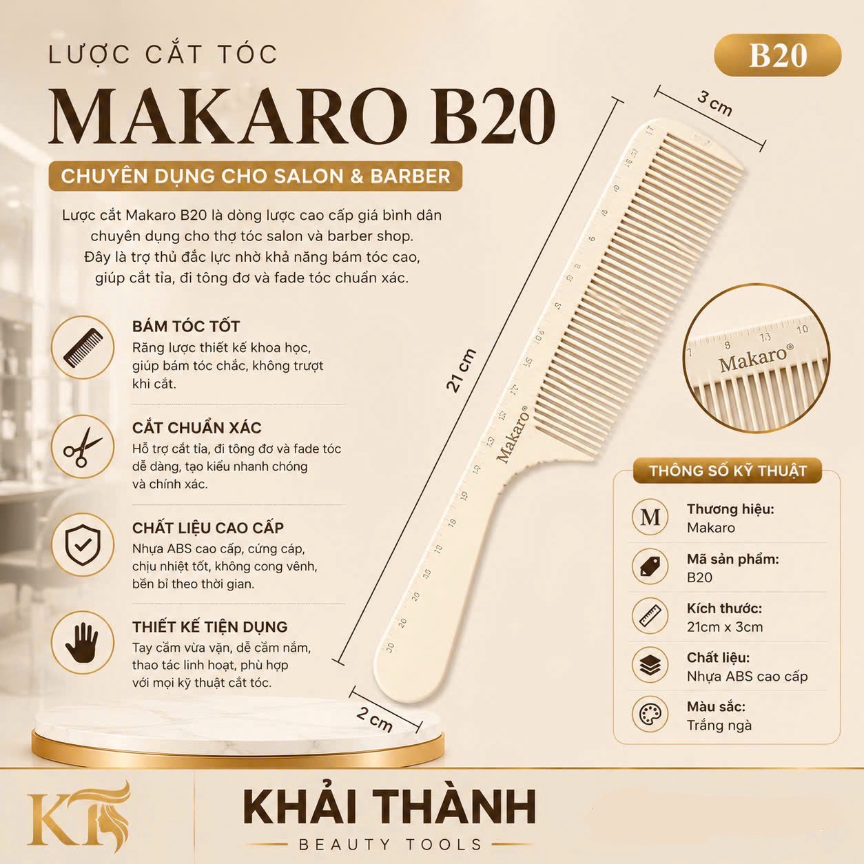 Lược Cắt Makaro B20 (XD-74)