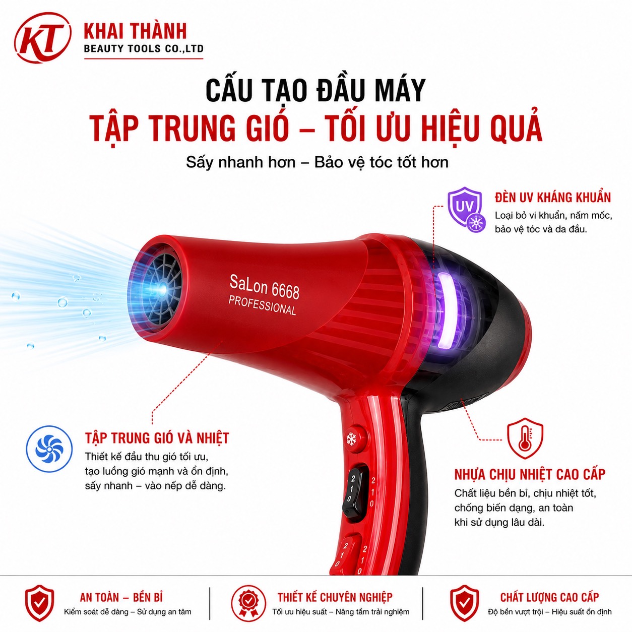 Máy Sấy Tóc Salon 6668