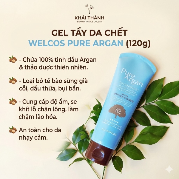 Tẩy Da Chết Welcos Pure Argan 120g